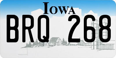 IA license plate BRQ268