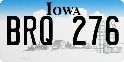 IA license plate BRQ276