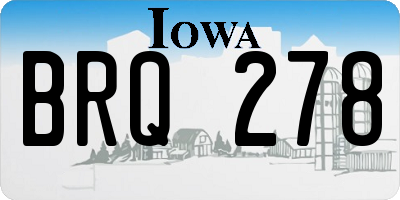 IA license plate BRQ278