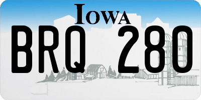 IA license plate BRQ280