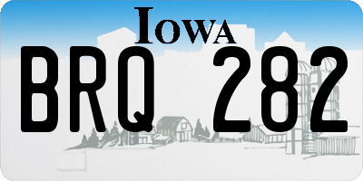 IA license plate BRQ282