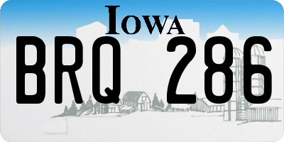 IA license plate BRQ286