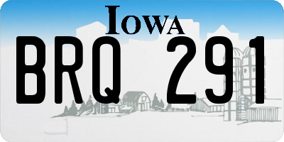 IA license plate BRQ291