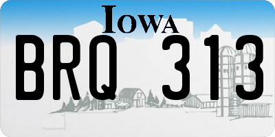 IA license plate BRQ313