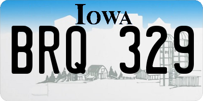 IA license plate BRQ329