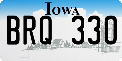 IA license plate BRQ330