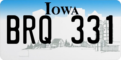 IA license plate BRQ331