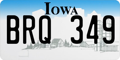 IA license plate BRQ349