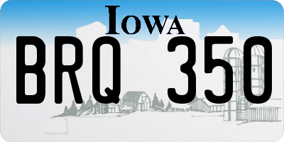 IA license plate BRQ350