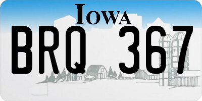 IA license plate BRQ367