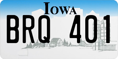 IA license plate BRQ401