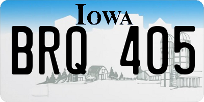 IA license plate BRQ405