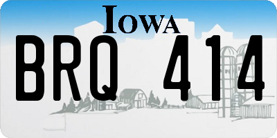 IA license plate BRQ414