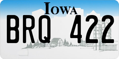 IA license plate BRQ422
