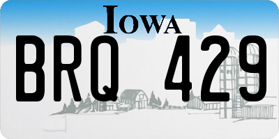 IA license plate BRQ429