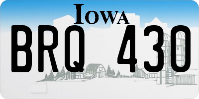 IA license plate BRQ430