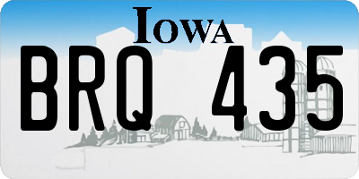 IA license plate BRQ435