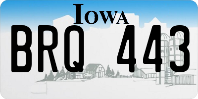 IA license plate BRQ443