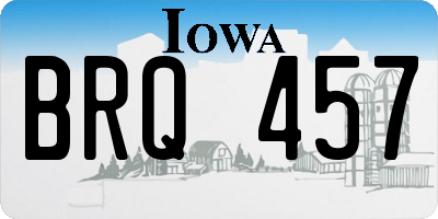IA license plate BRQ457