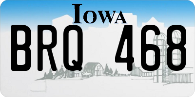 IA license plate BRQ468