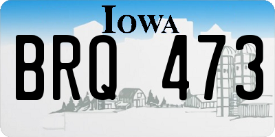 IA license plate BRQ473