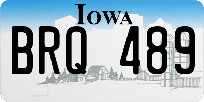 IA license plate BRQ489