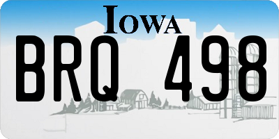 IA license plate BRQ498