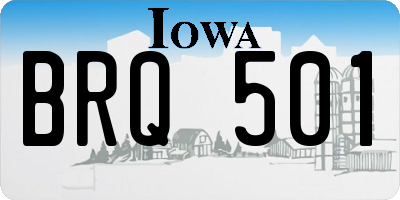 IA license plate BRQ501