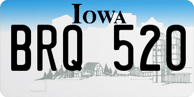 IA license plate BRQ520
