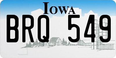 IA license plate BRQ549