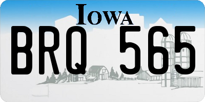 IA license plate BRQ565