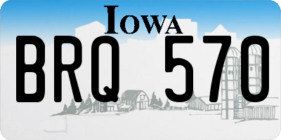 IA license plate BRQ570