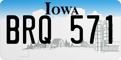 IA license plate BRQ571
