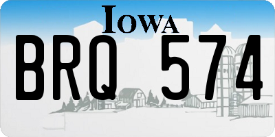 IA license plate BRQ574