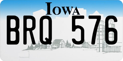 IA license plate BRQ576