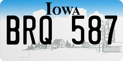 IA license plate BRQ587