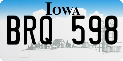 IA license plate BRQ598
