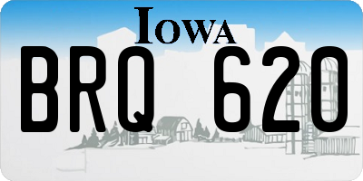 IA license plate BRQ620