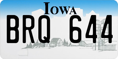 IA license plate BRQ644