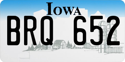 IA license plate BRQ652
