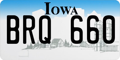 IA license plate BRQ660