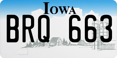 IA license plate BRQ663