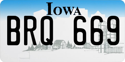 IA license plate BRQ669