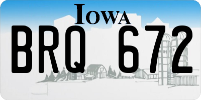 IA license plate BRQ672