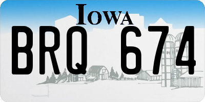 IA license plate BRQ674