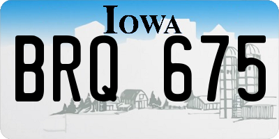 IA license plate BRQ675