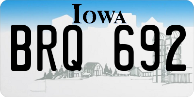 IA license plate BRQ692