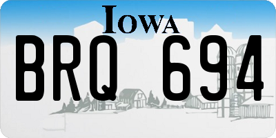 IA license plate BRQ694