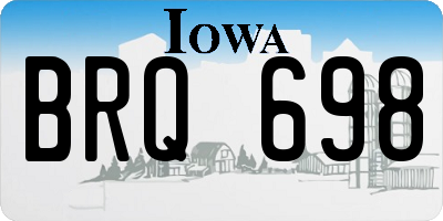 IA license plate BRQ698