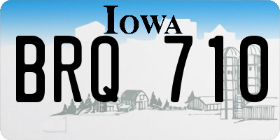 IA license plate BRQ710